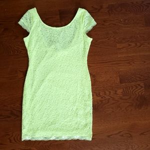 Lime Green Lace Dress